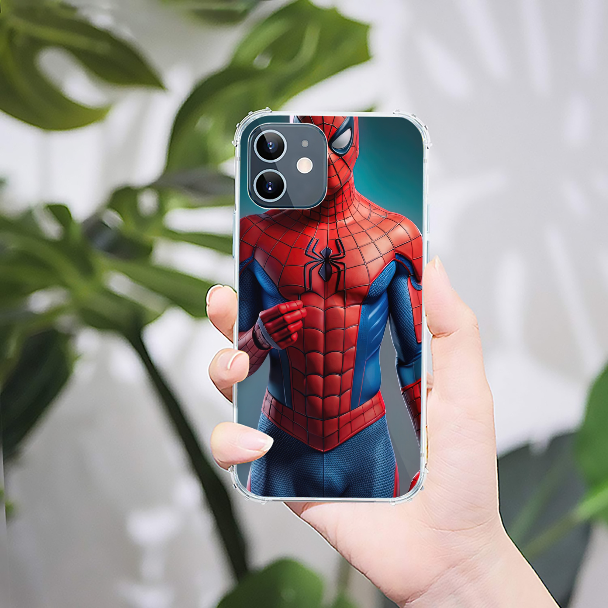 （画像用） Spider Man スパイダーマン 【iPhone 12シリーズ対応】透明スマホケース（クリアソフトケース）
